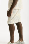 Bermuda in misto cotone panna rigato uomo Atomo factory - 2