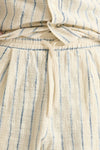 Bermuda in misto cotone panna rigato uomo Atomo factory - 5