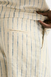 Bermuda in misto cotone panna rigato uomo Atomo factory - 7