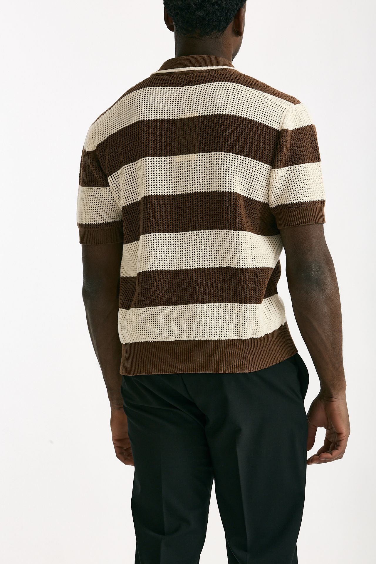 Polo in misto cotone rigato uomo Atomo factory - 3