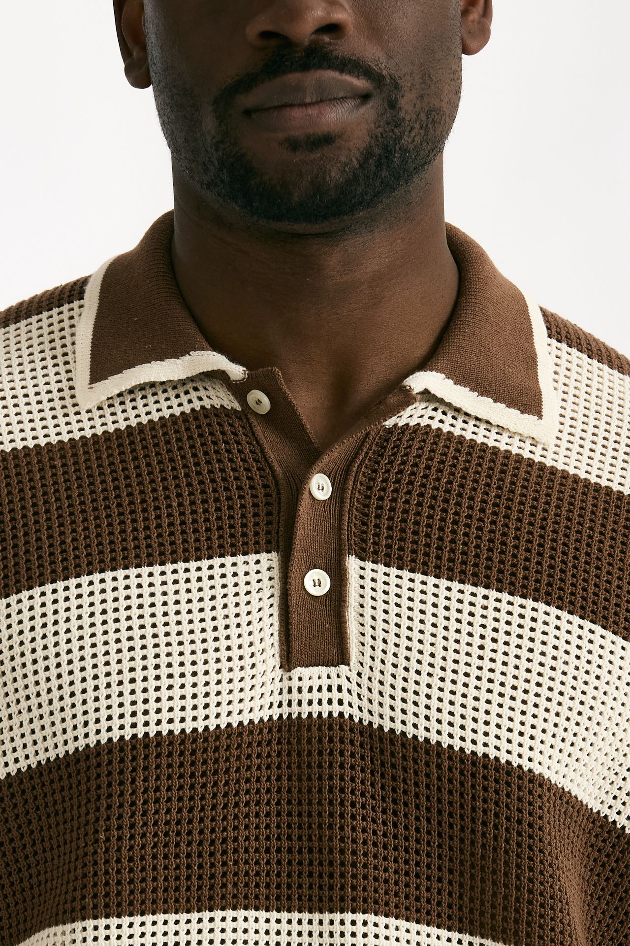 Polo in misto cotone rigato uomo Atomo factory - 5