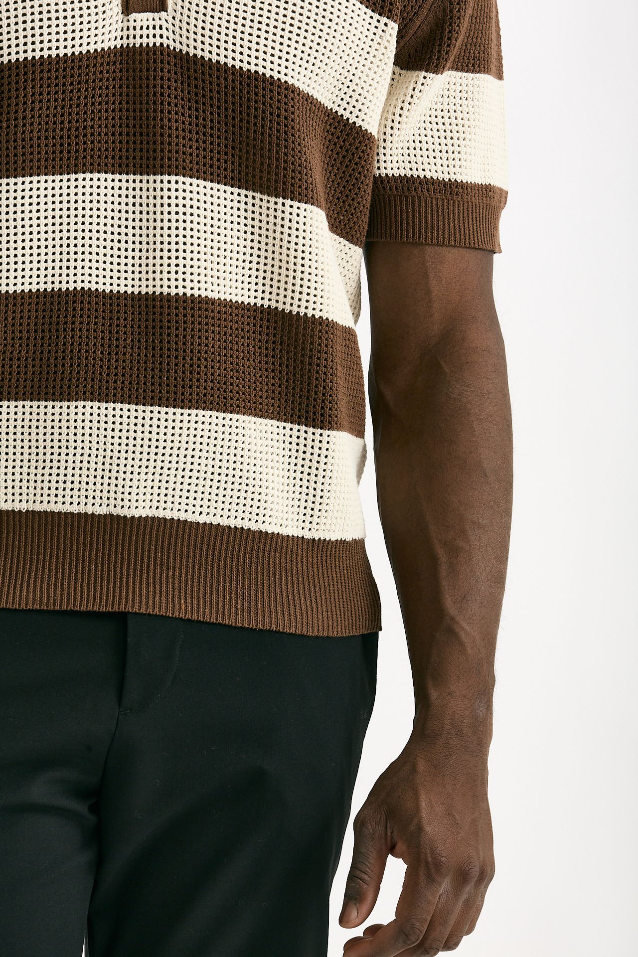 Polo in misto cotone rigato uomo Atomo factory - 6