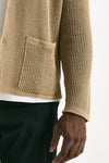 Cardigan in cotone e poliestere beige uomo Atomo factory - 5