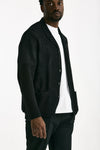 Cardigan in cotone e poliestere nero uomo Atomo factory - 1