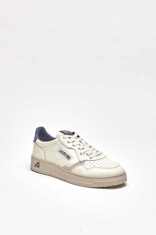 Sneakers MEDALIST LOW-AULM-NE12 in pelle martellata uomo Autry
