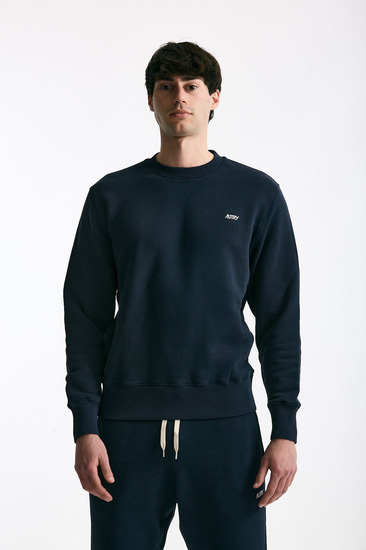 Felpa in cotone blu logo uomo Autry - 1