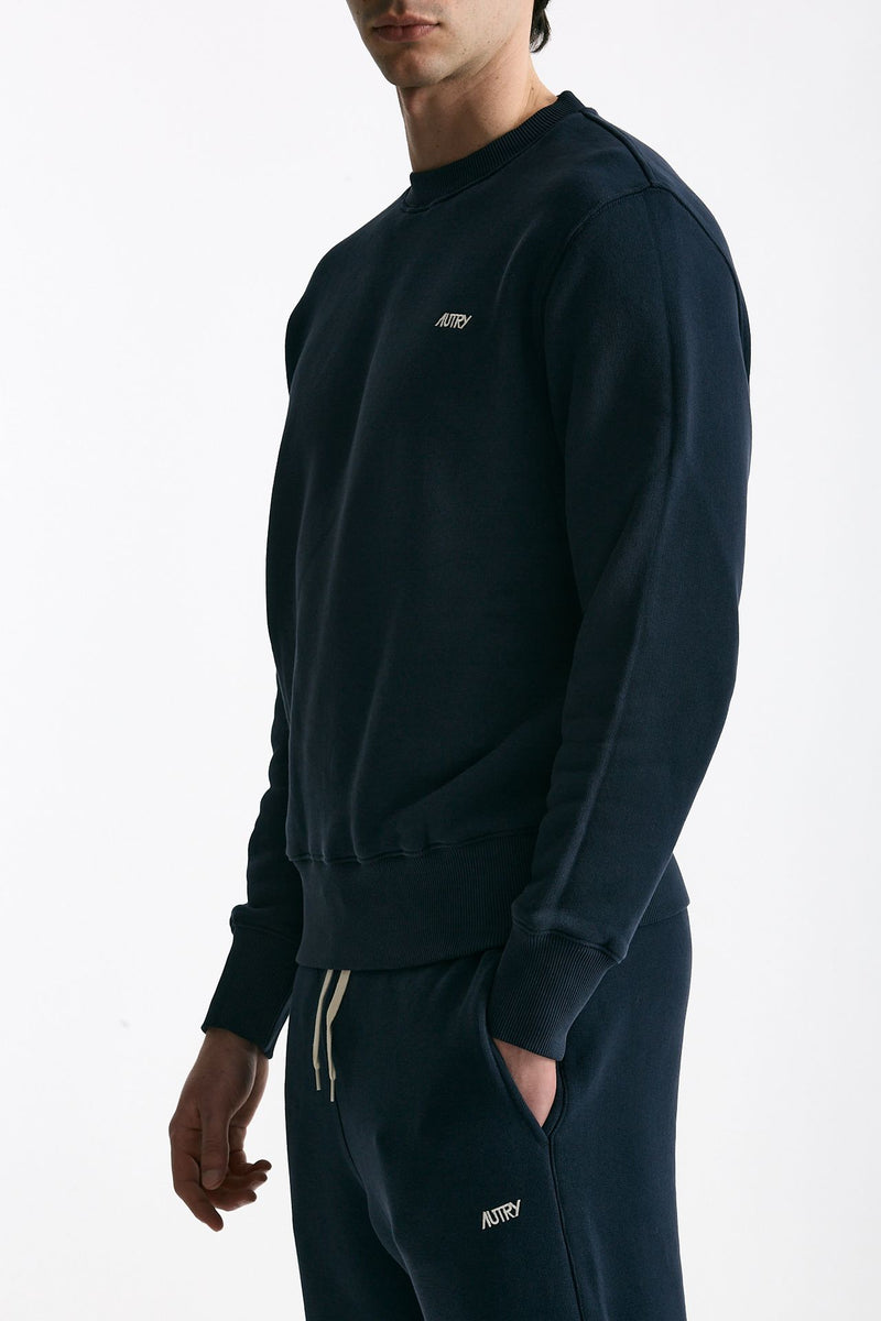 Felpa in cotone blu logo uomo Autry - 4