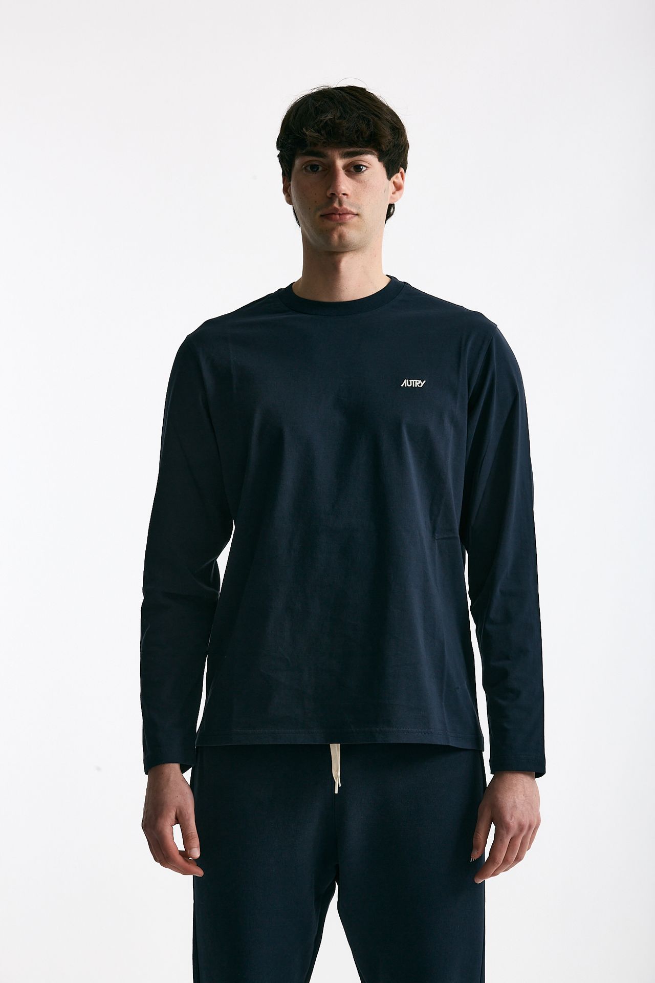 T-shirt girocollo in cotone blu uomo Autry - 2