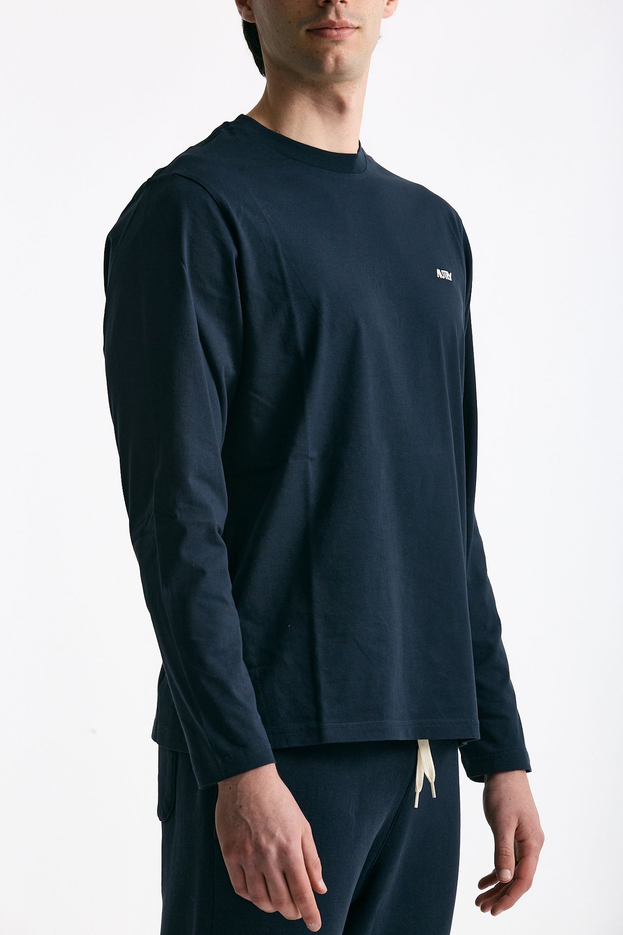 T-shirt girocollo in cotone blu uomo Autry - 1