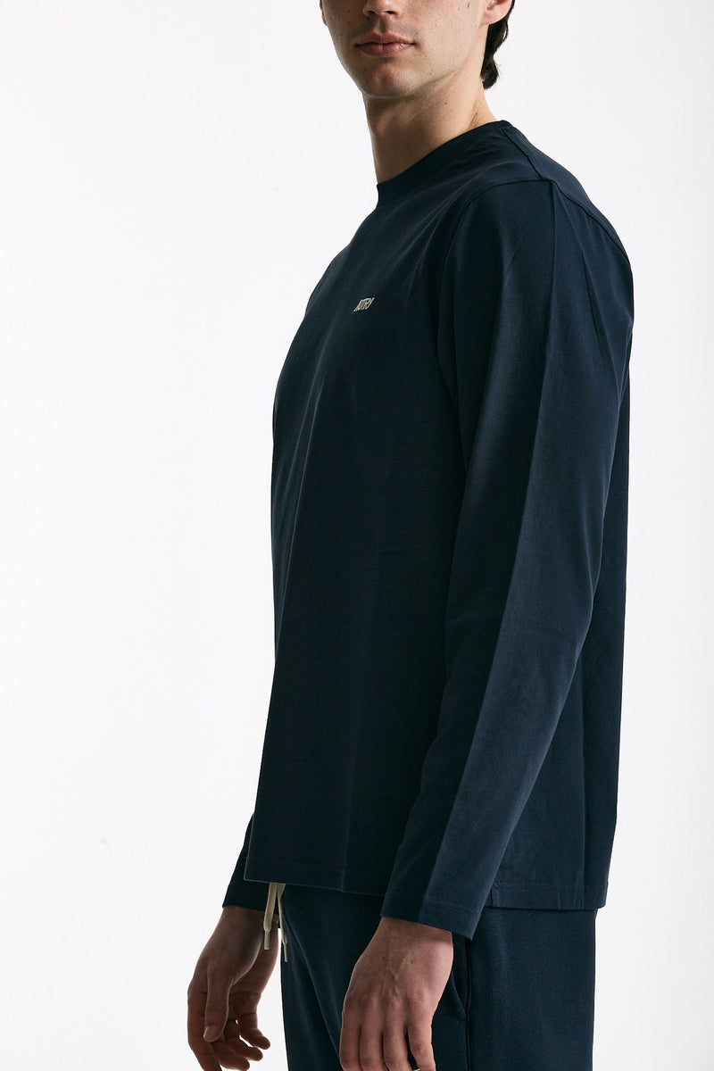 T-shirt girocollo in cotone blu uomo Autry - 3