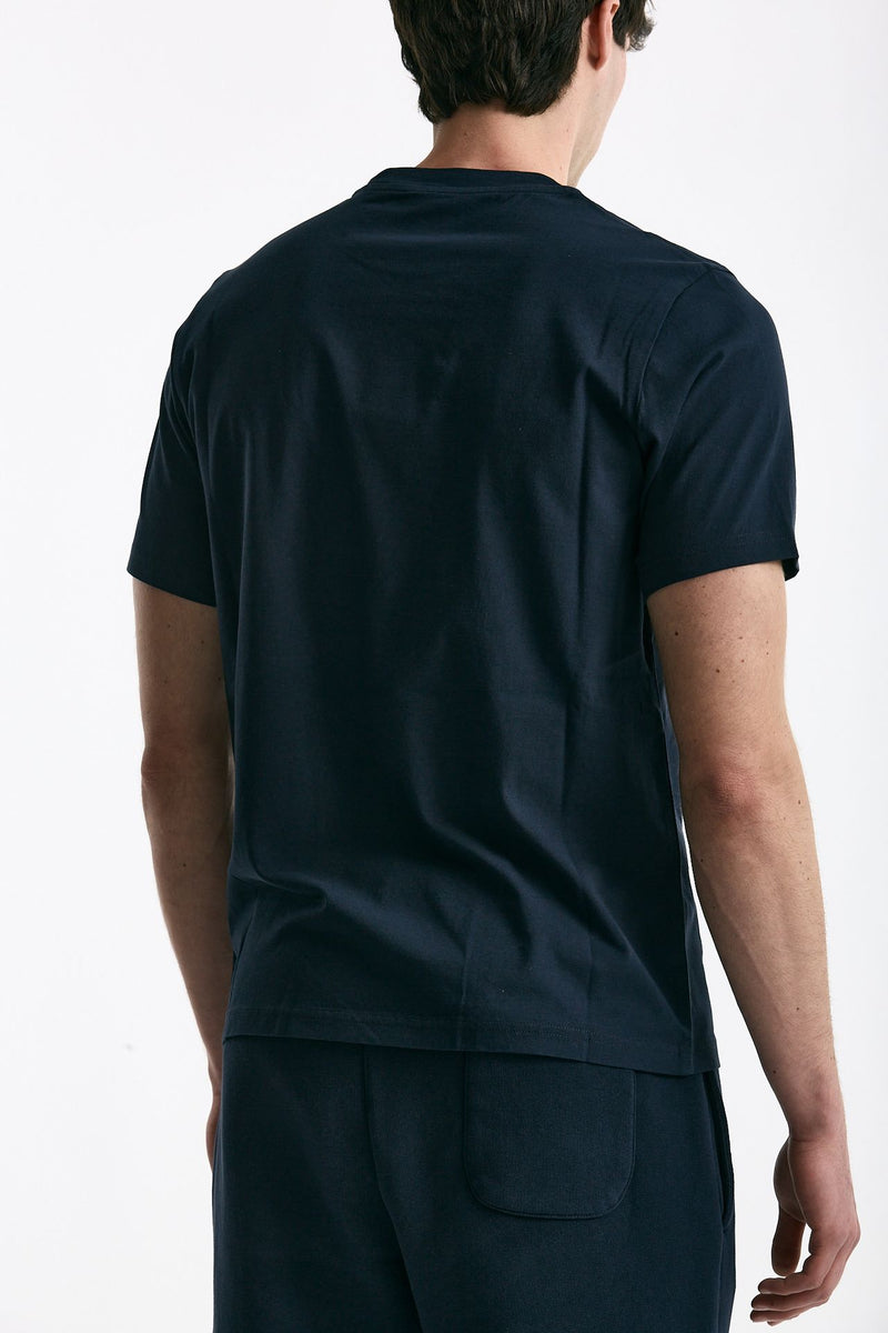 T-shirt girocollo in cotone blu uomo Autry - 3