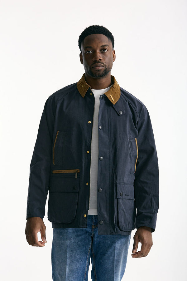 Giacca ICONS BEDALE CASUAL in cotone cerato blu uomo Barbour