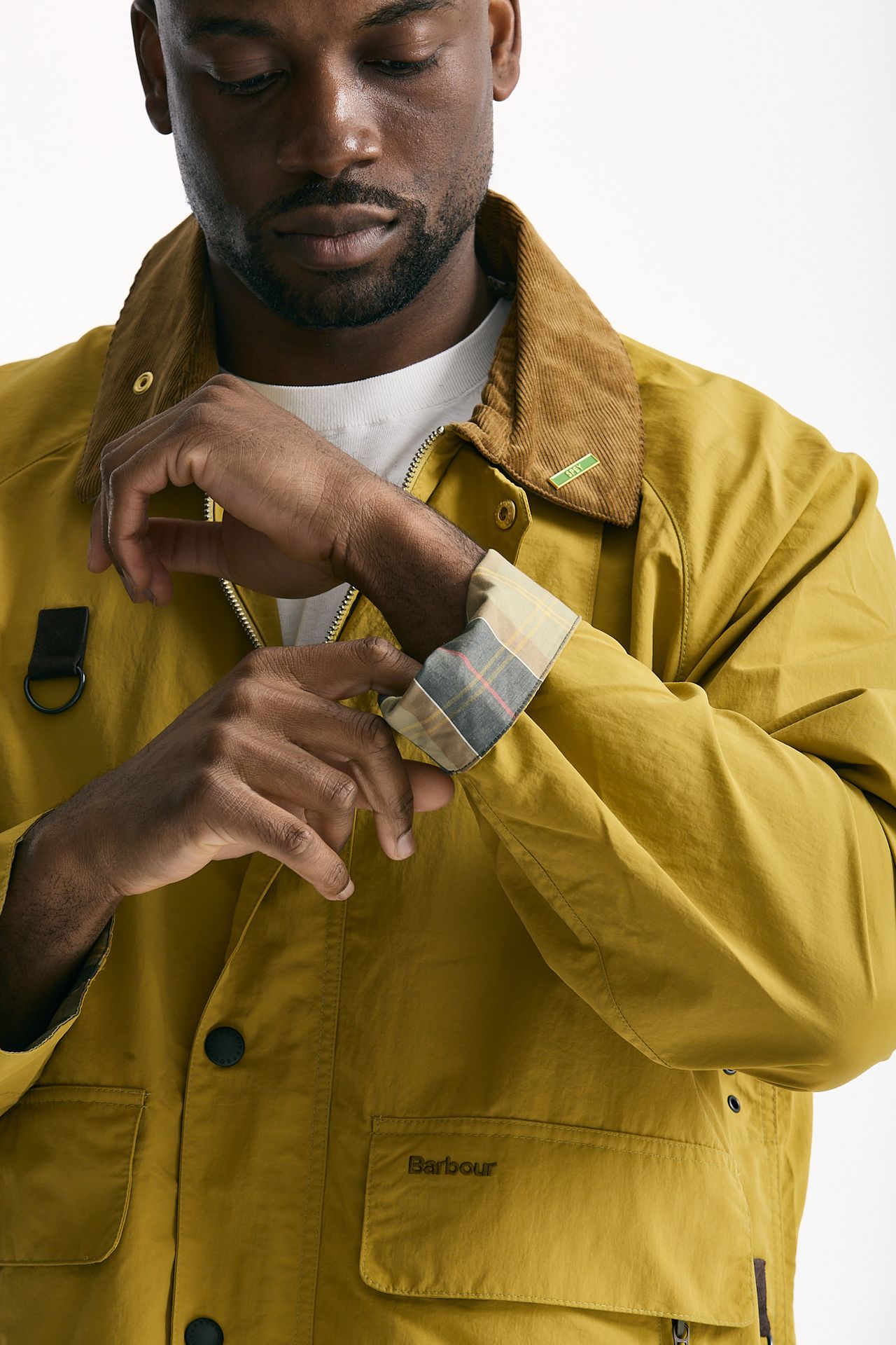 Giacca ICONS SPEY in cotone e nylon lavato giallo uomo Barbour - 10