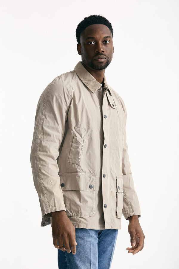 Giacca ASHBY CASUAL in cotone lavato beige uomo Barbour