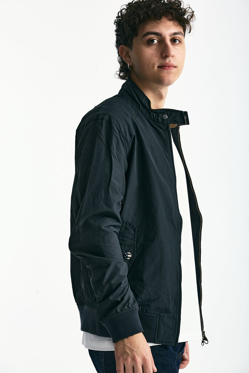 Bomber RECTIFIER HARRINGTON in nylon e cotone blu uomo Barbour - 3