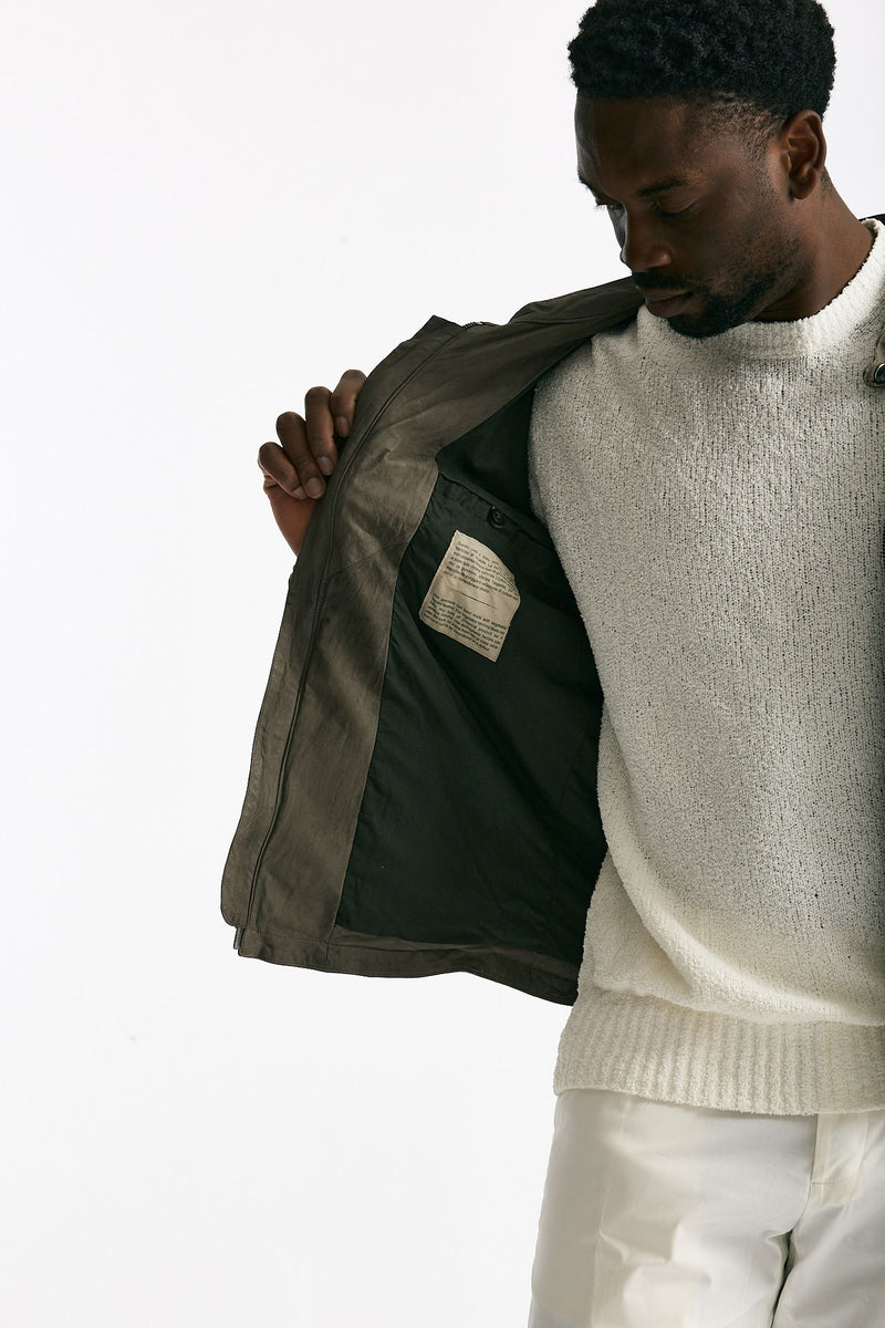 Biker in pelle lavata grigio uomo Giorgio brato - 6