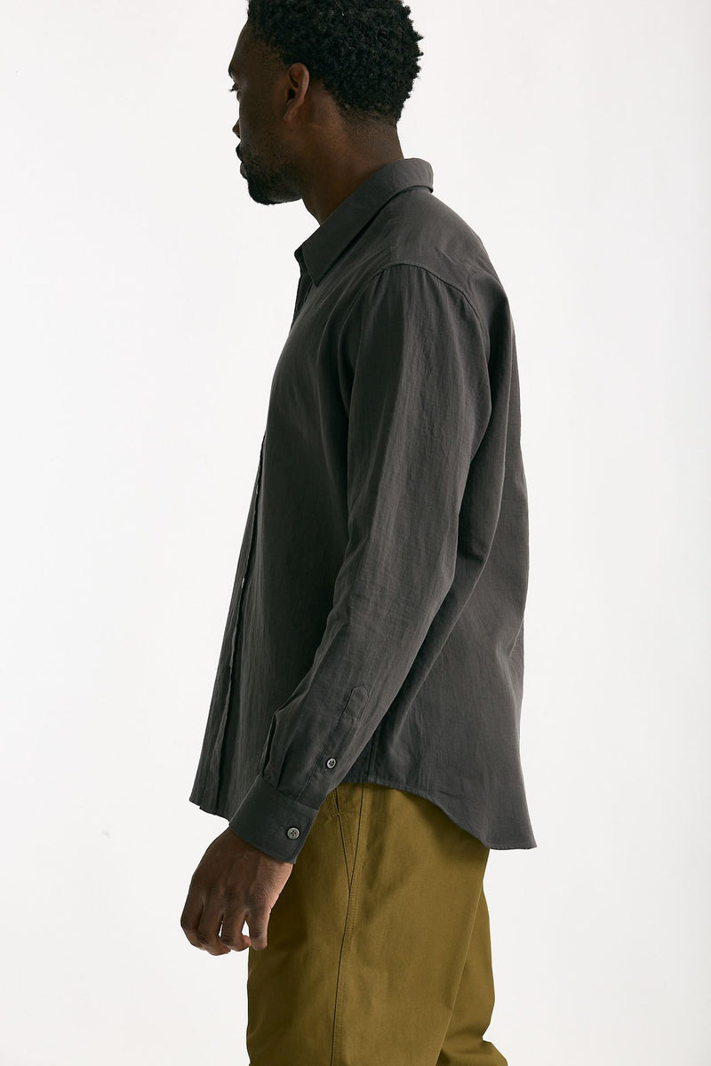 Camicia in cotone grigio uomo Covert - 1