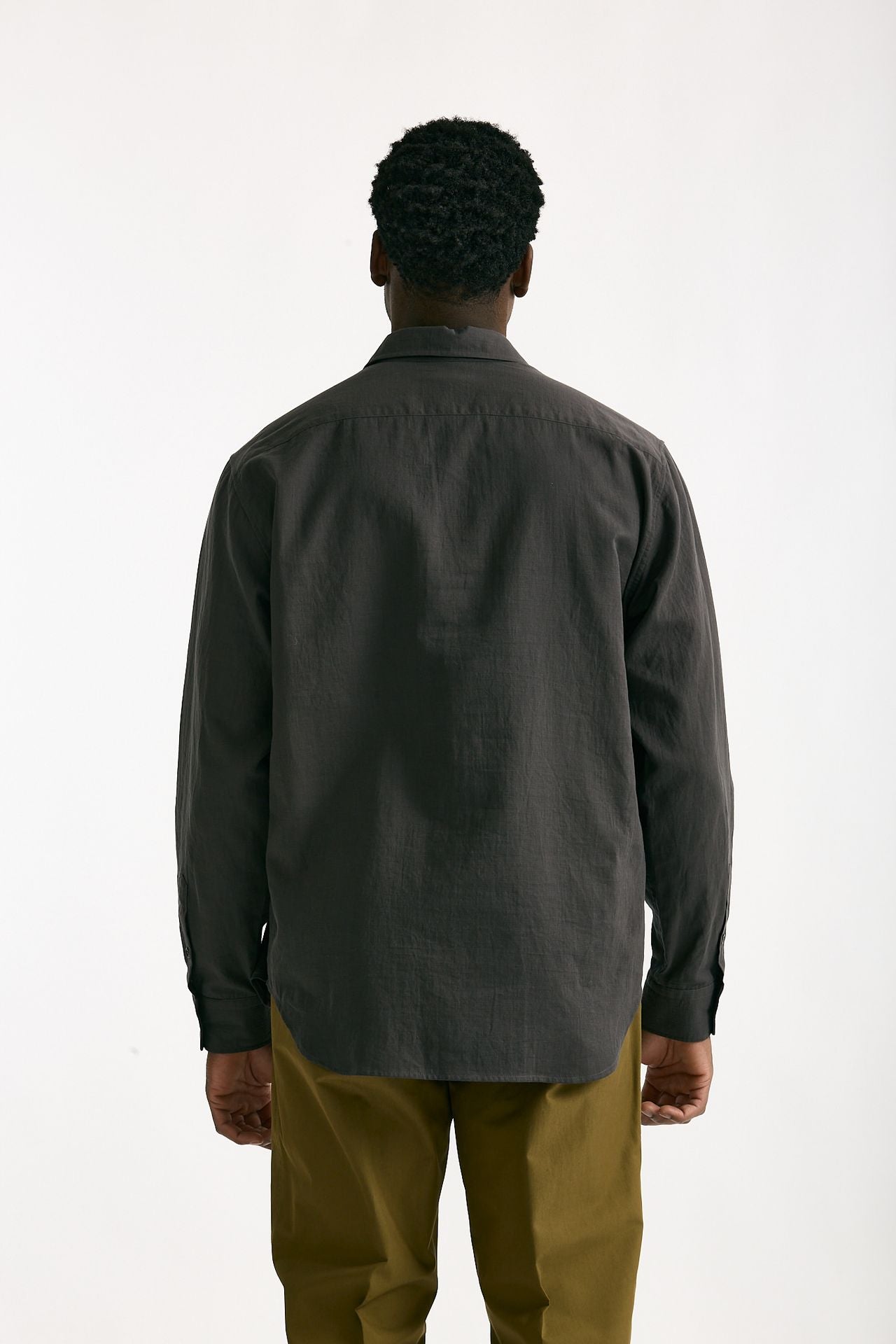Camicia in cotone grigio uomo Covert - 3