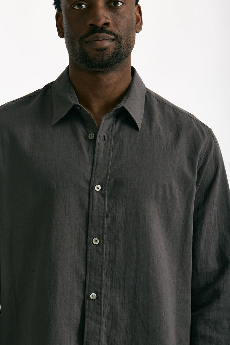 Camicia in cotone grigio uomo Covert - 5