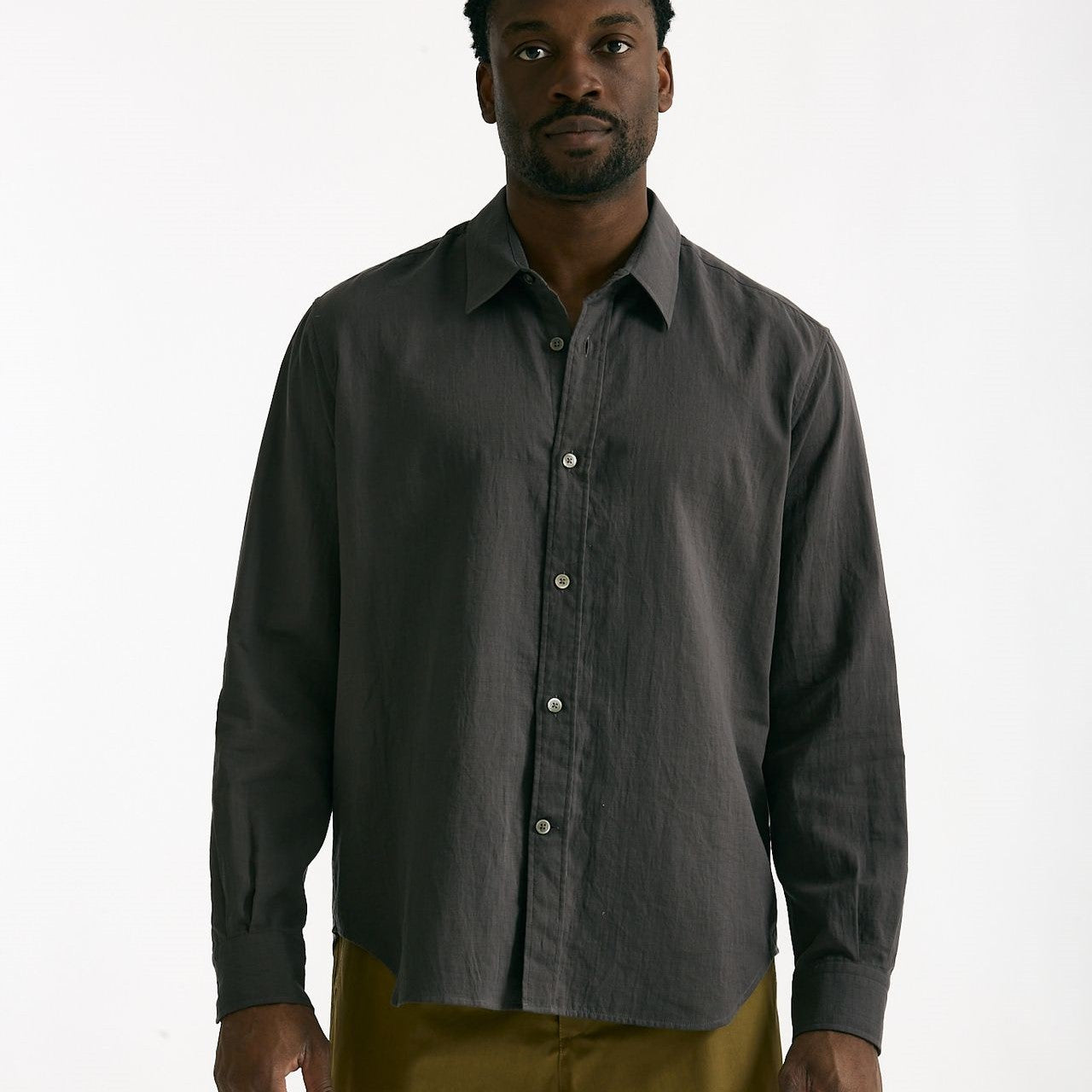 Camicia in cotone grigio uomo Covert - 6
