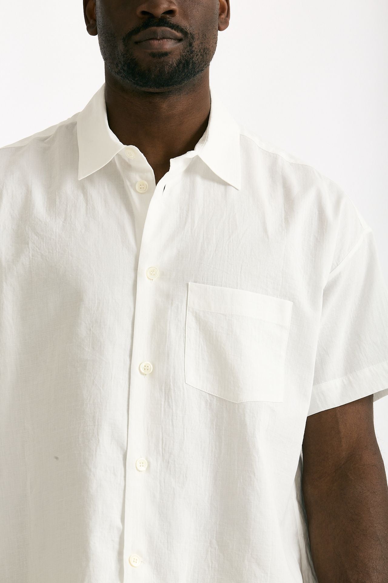 Camicia mezza manica in bianco uomo Covert - 5