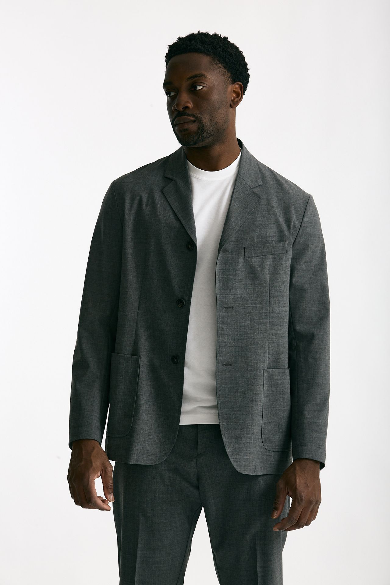 Giacca in poliestere e lana stretch grigio uomo Covert - 1