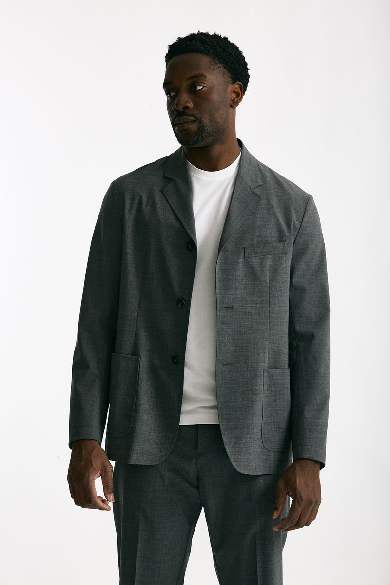 Giacca in poliestere e lana stretch grigio uomo Covert - 1