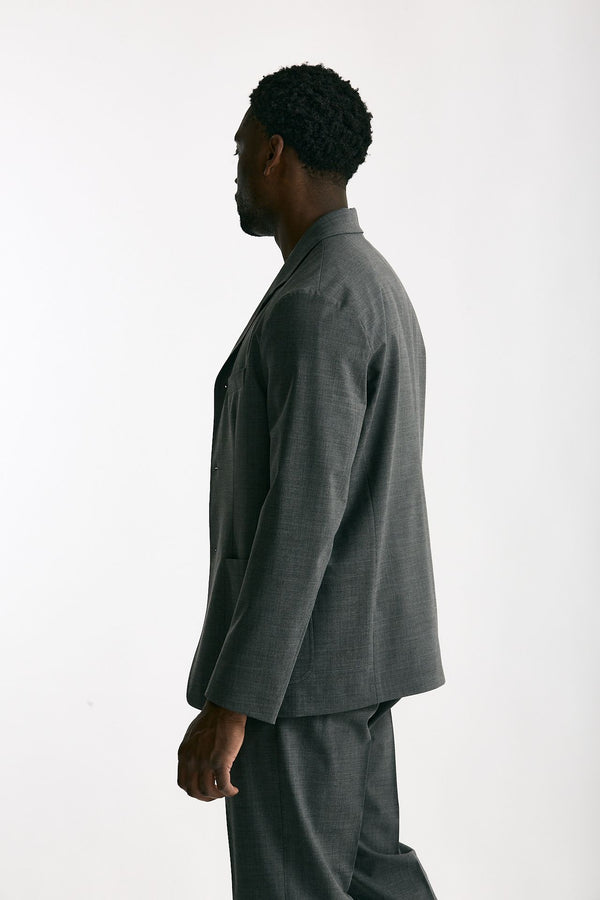 Giacca in poliestere e lana stretch grigio uomo Covert