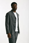 Giacca in poliestere e lana stretch grigio uomo Covert - 4