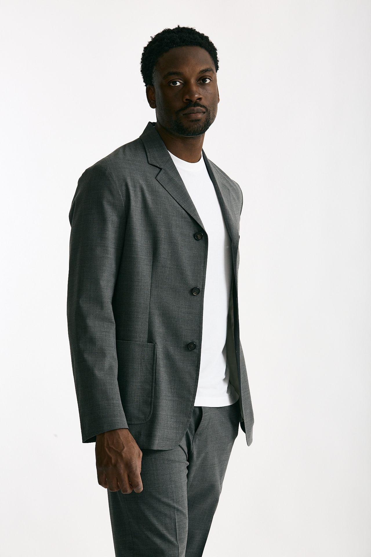 Giacca in poliestere e lana stretch grigio uomo Covert - 4