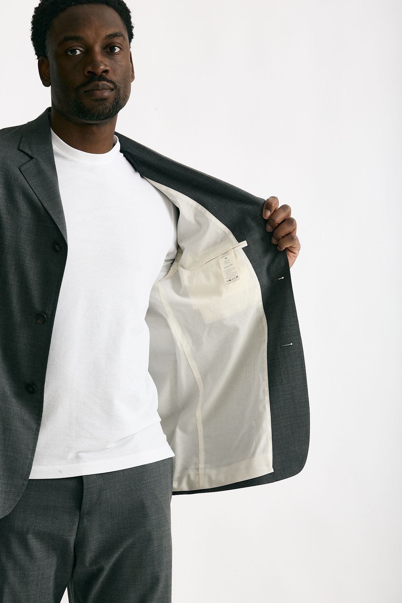Giacca in poliestere e lana stretch grigio uomo Covert - 6