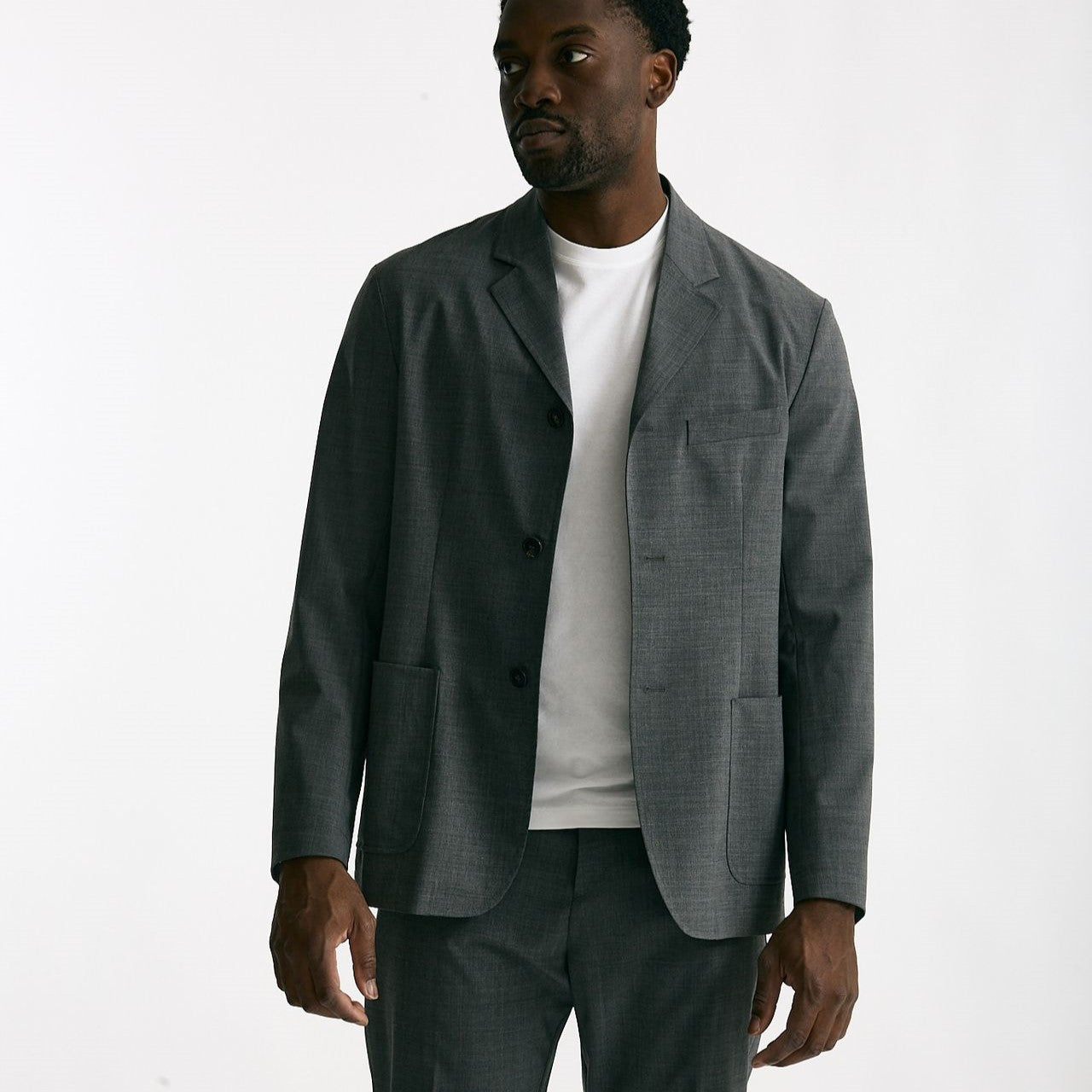 Giacca in poliestere e lana stretch grigio uomo Covert - 9