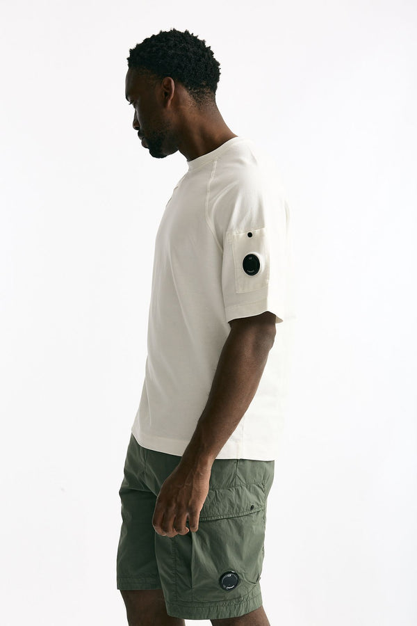 T-shirt in cotone bianco uomo C.p. company