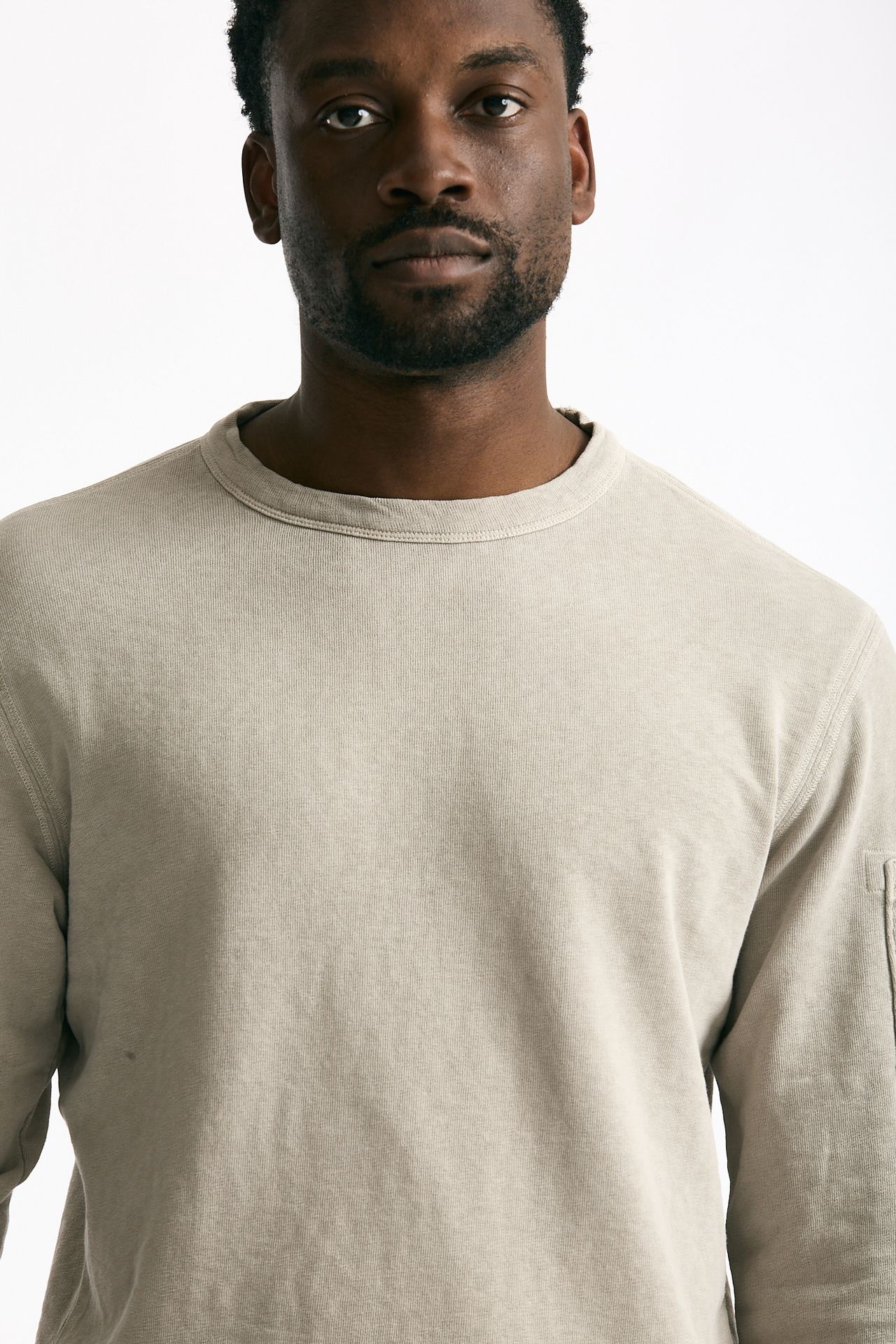 Felpa girocollo in cotone grigio chiaro uomo C.p. company - 5