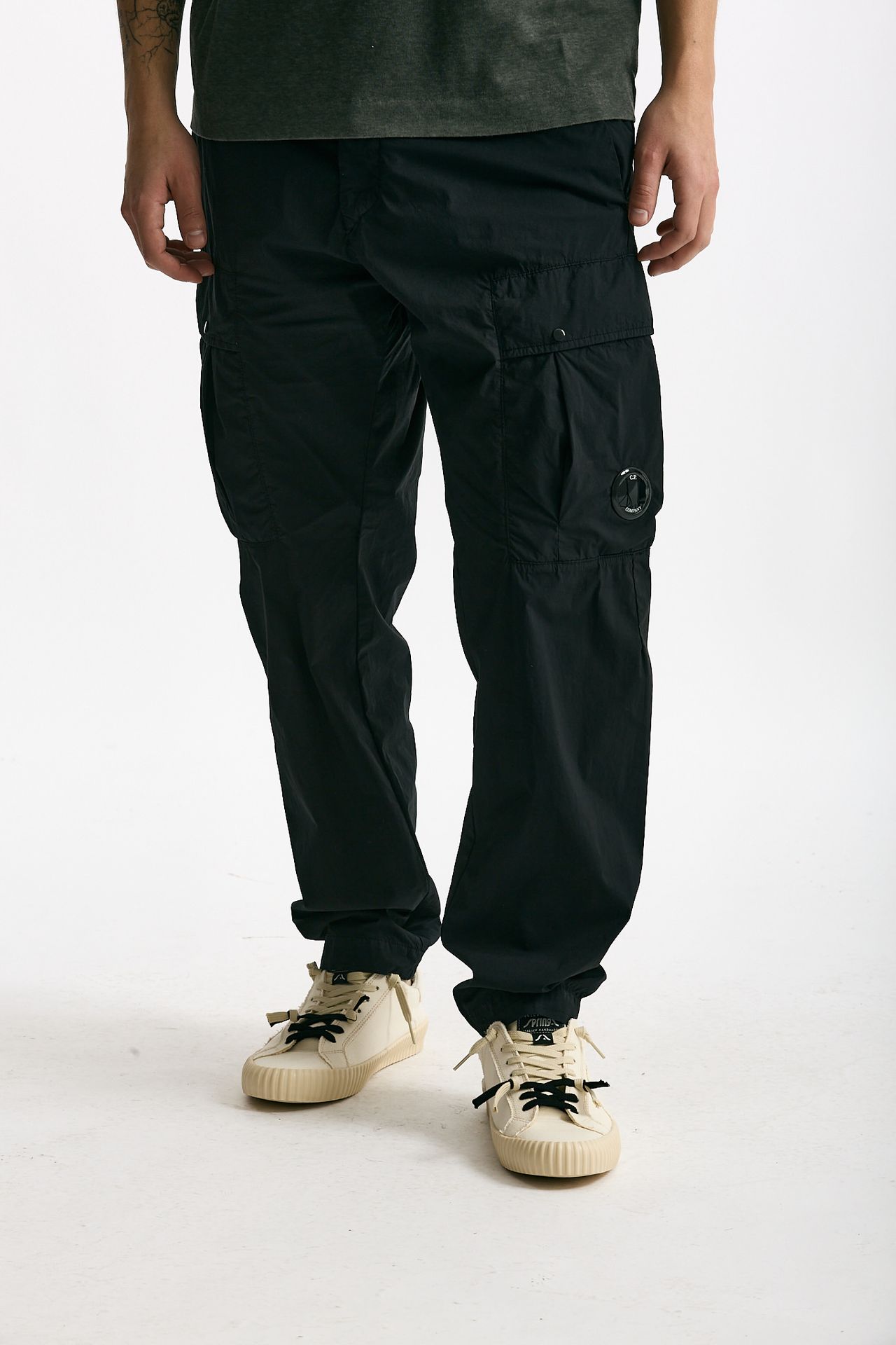 Pantalone cargo in cotone nero uomo C.p. company - 1