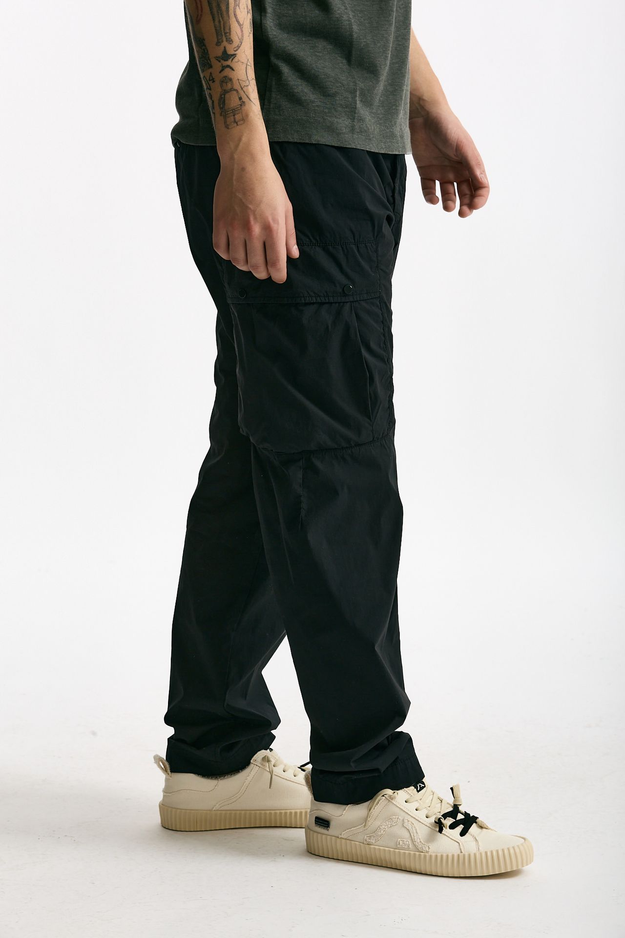Pantalone cargo in cotone nero uomo C.p. company - 2