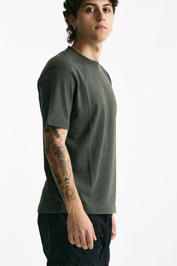 T shirt in cotone fiammato grigio uomo C.p. company