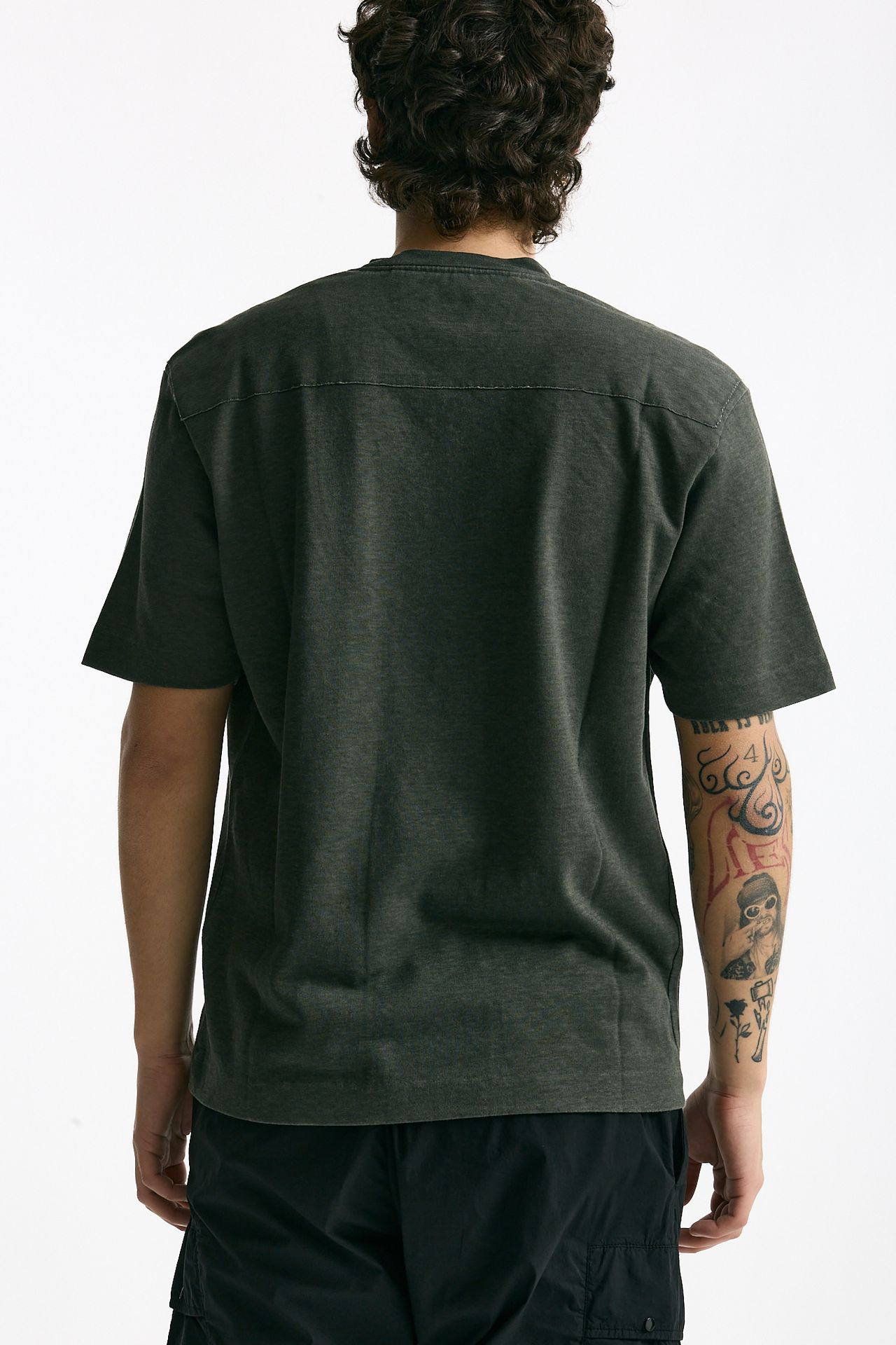 T shirt in cotone fiammato grigio uomo C.p. company - 3