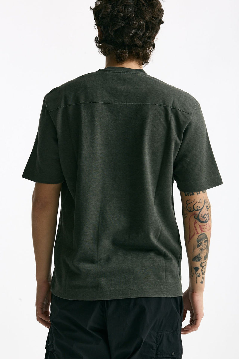 T shirt in cotone fiammato grigio uomo C.p. company - 3