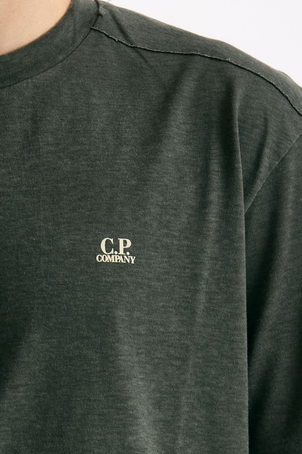 T shirt in cotone fiammato grigio uomo C.p. company - 5