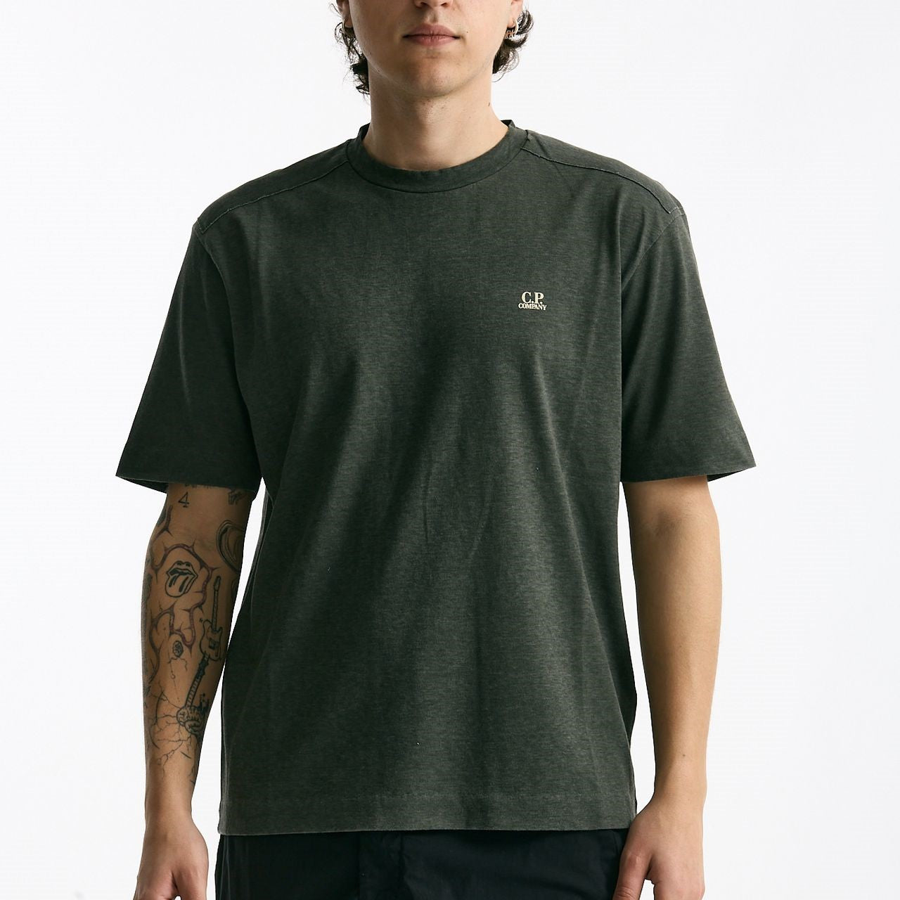 T shirt in cotone fiammato grigio uomo C.p. company - 6