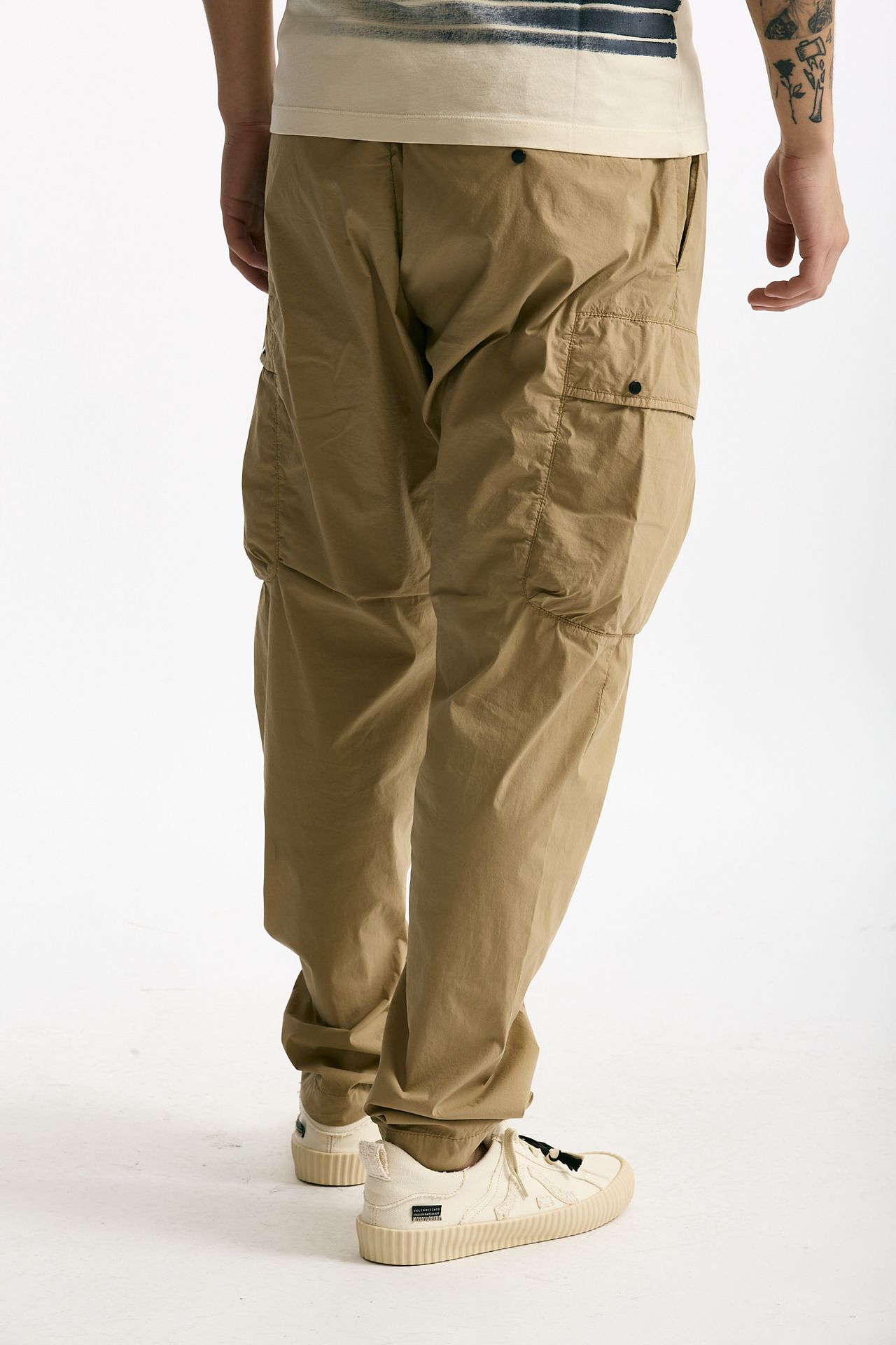Pantalone cargo in cotone beige uomo C.p. company - 4