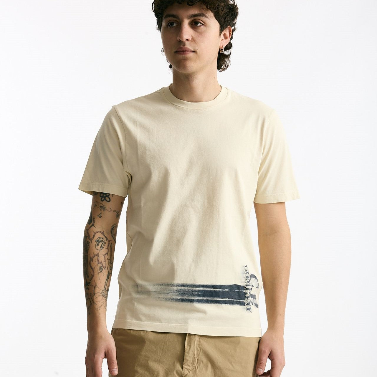 T shirt in cotone panna uomo C.p. company - 6