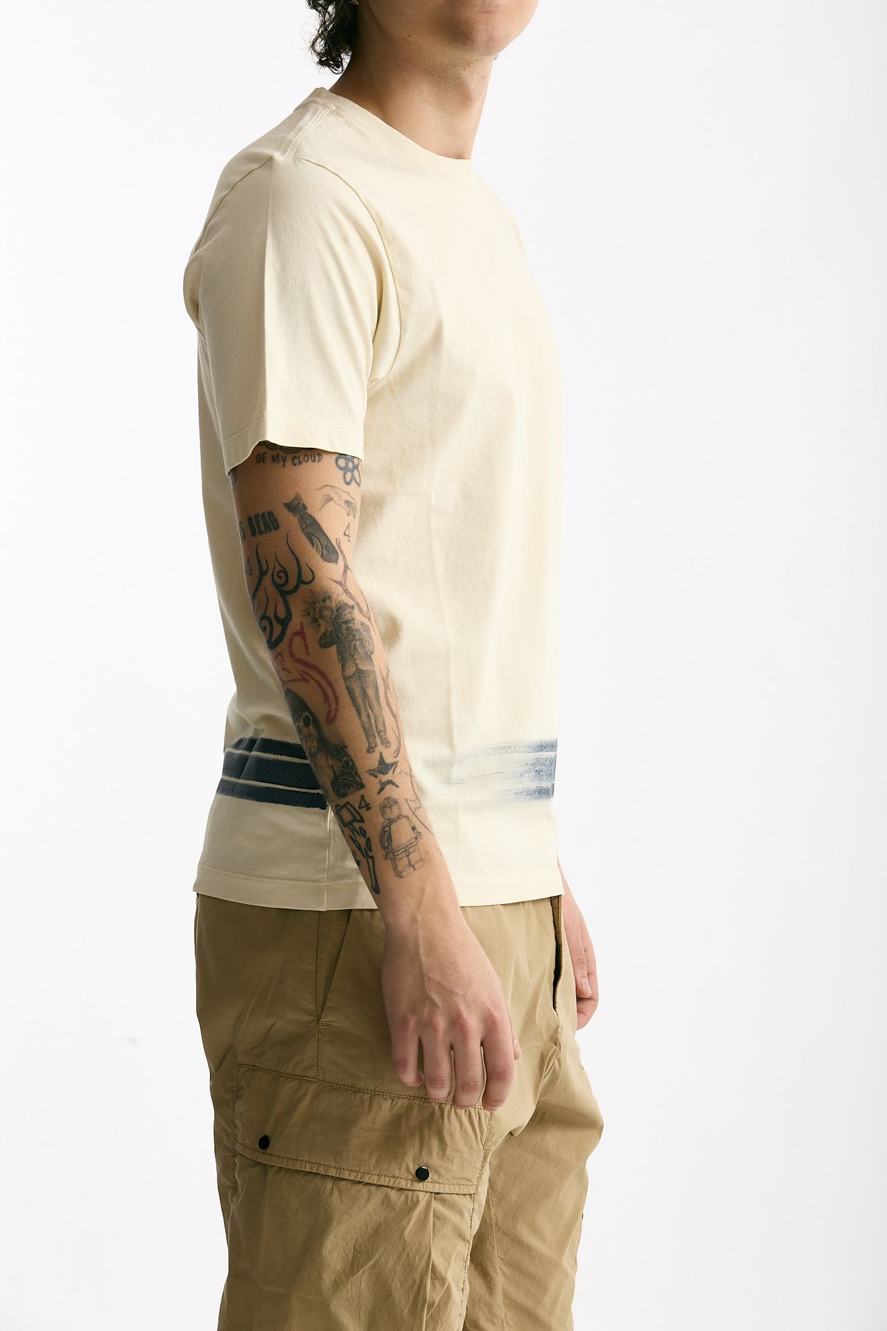 T shirt in cotone panna uomo C.p. company - 2