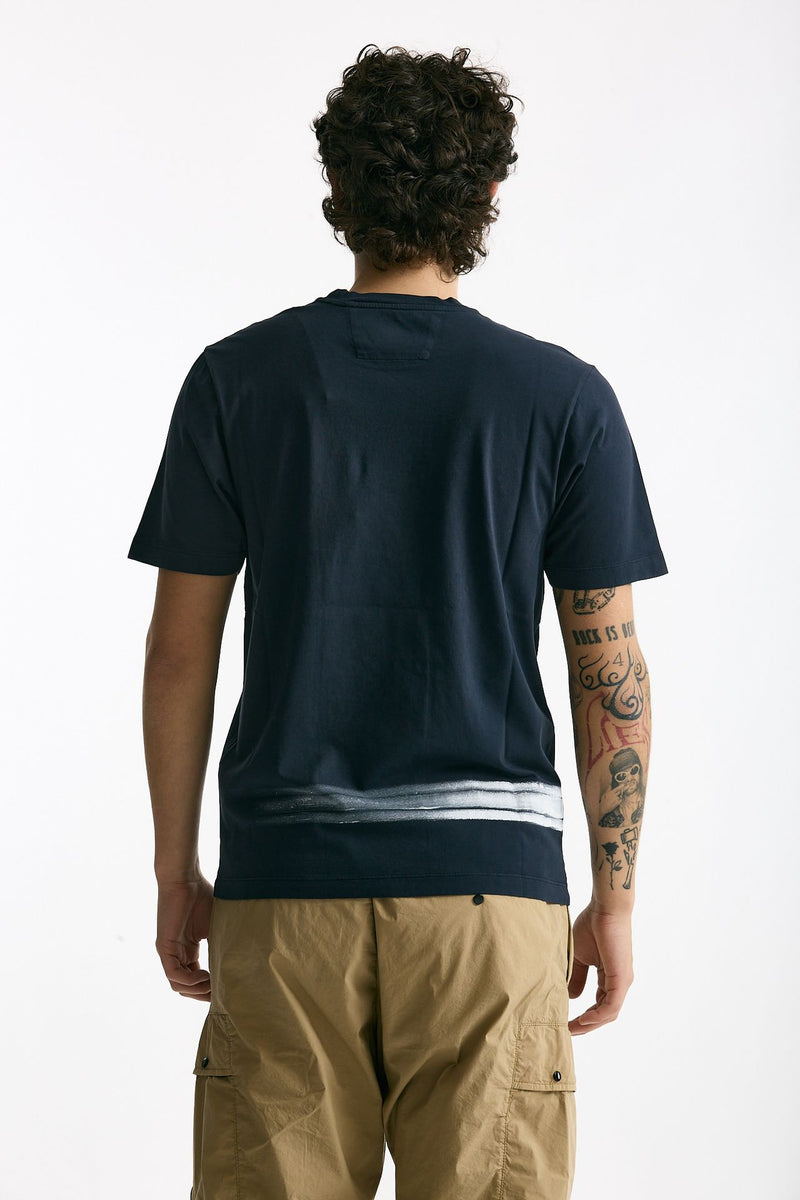 T shirt in cotone blu uomo C.p. company - 4
