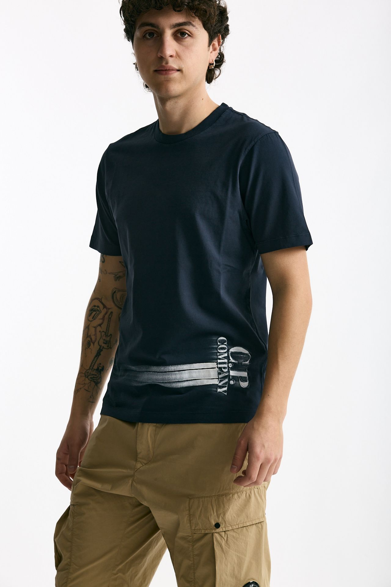 T shirt in cotone blu uomo C.p. company - 1