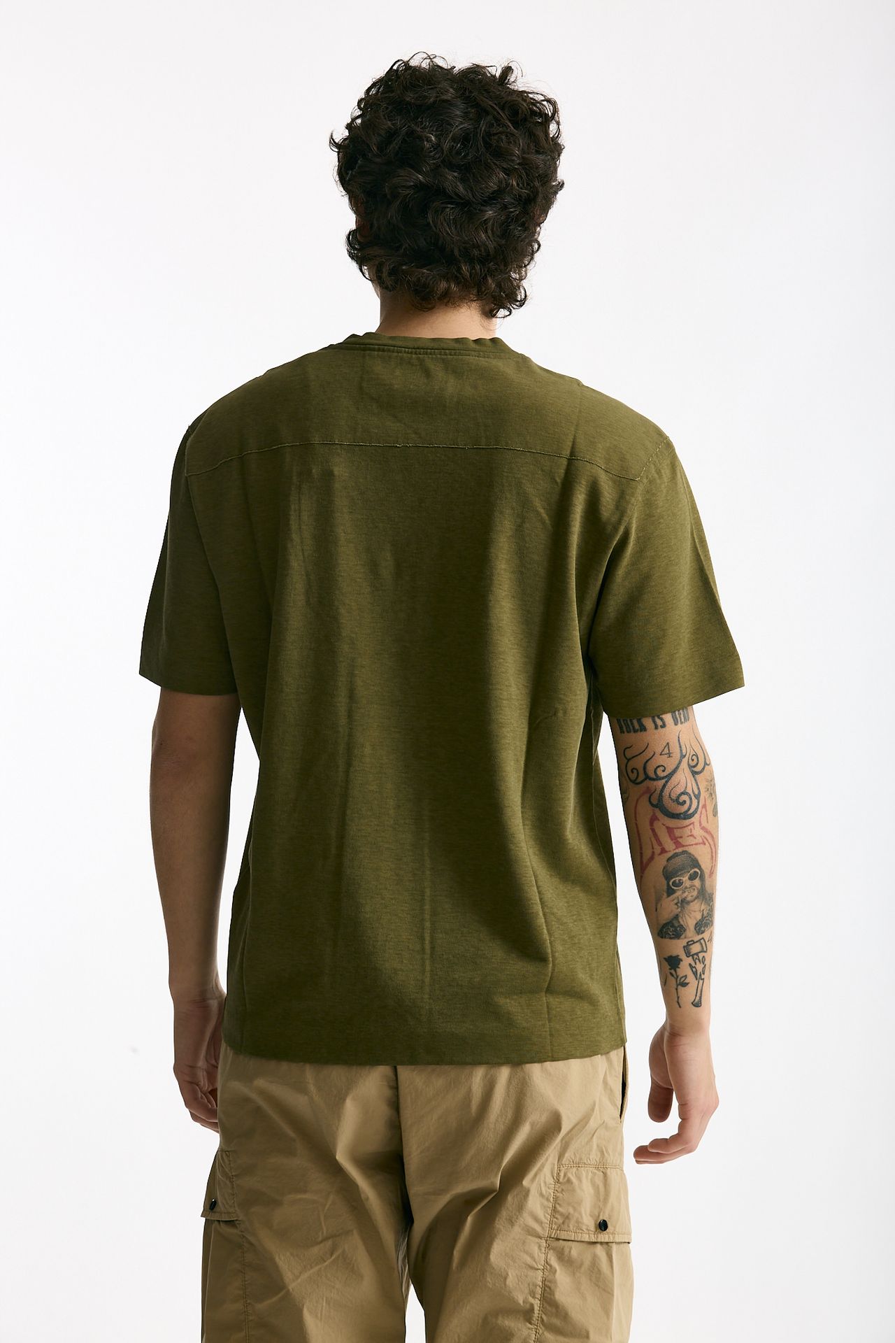 T shirt in cotone verde uomo C.p. company - 3