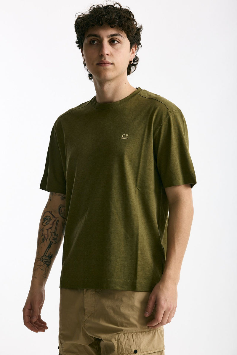 T shirt in cotone verde uomo C.p. company - 4