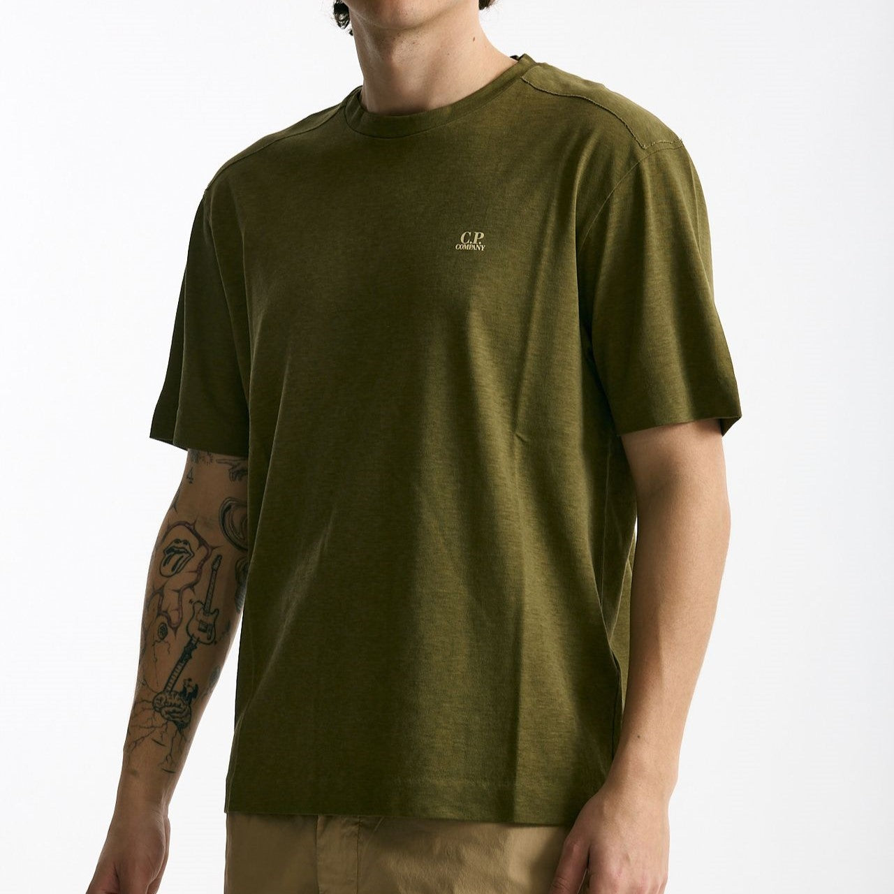 T shirt in cotone verde uomo C.p. company - 6