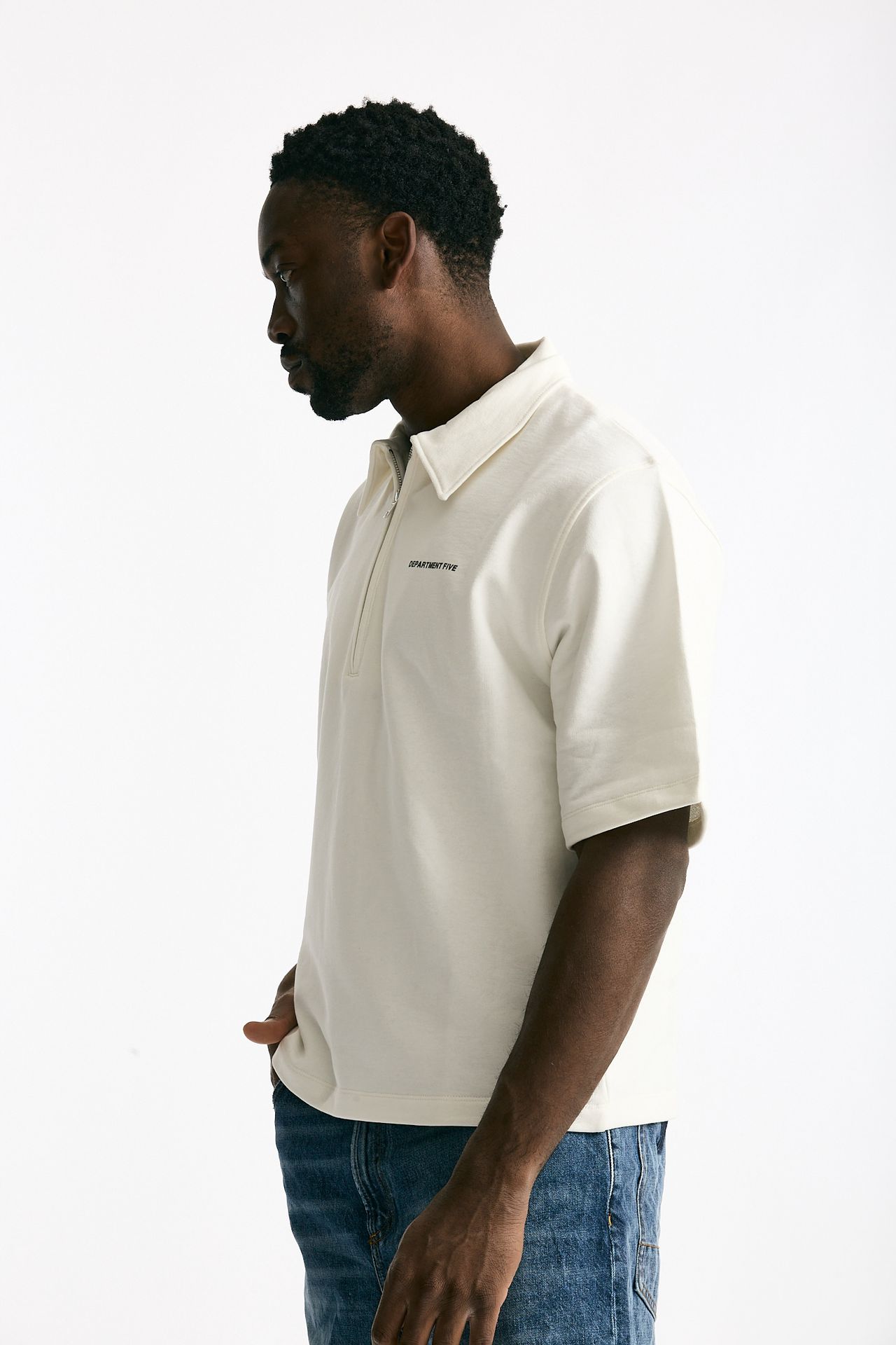 Felpa in cotone mezza manica bianco uomo Department five - 2